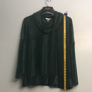 Cable & Gauge Green Cowl Neck Sweater Relaxed Fit